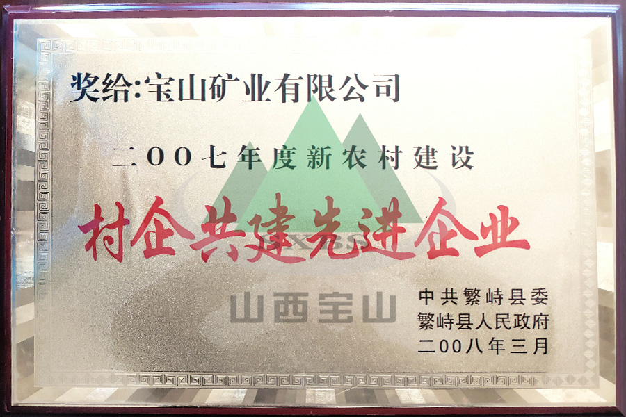 2007年度 村企共建先进企业